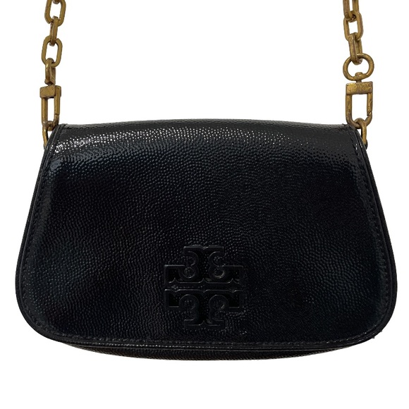 Tory Burch Black Genuine Patent Leather Crossbody Bag - Picture 2 of 7
